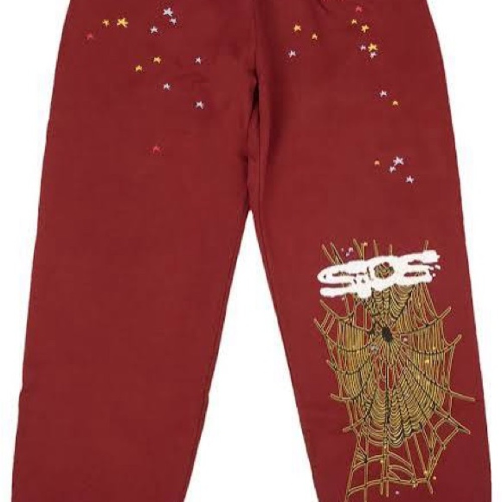Men's Red Graphic Jogger Sweatpants